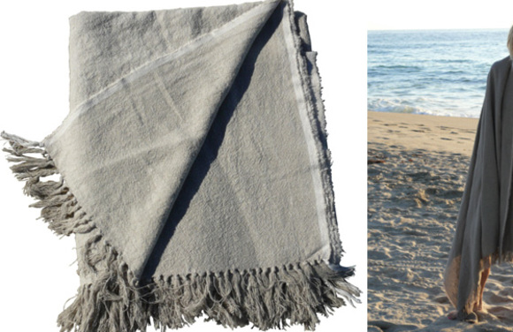 hand knotted beach blanket from environment by heather heron