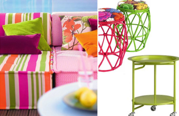 cheerful outdoor furniture and fabrics