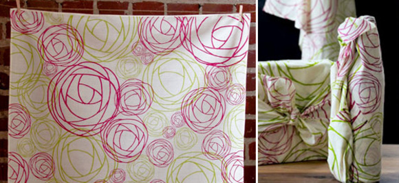 gift love fabric gift wrap at chewing the cud