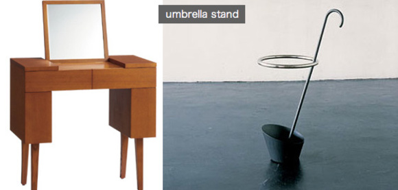 makeup dresser and umbrella stand :: japanese home decor at idee