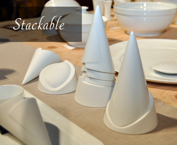 stack cones for storage with the hold stand by porcelaines bousquet