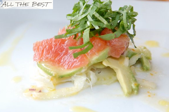 Arugula, Fennel, Grapefruit and Crab salad - photo by all the best