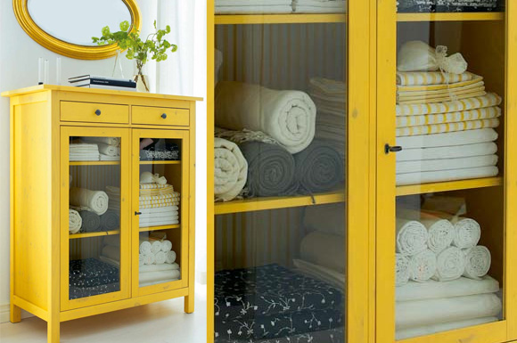 yellow hemnes linen cabinet at ikea :: 2008 collection