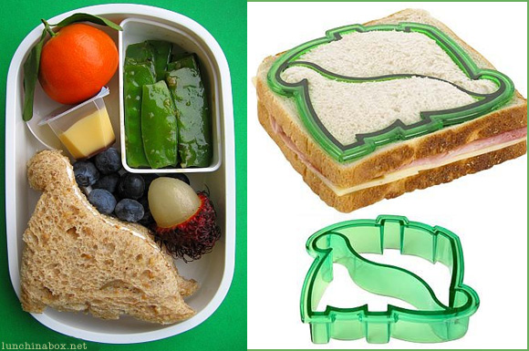 dinosaur sandwich cutter for a kid lunch or party