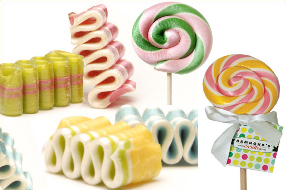 twist lollipops and ribbon candies by hammond's candies