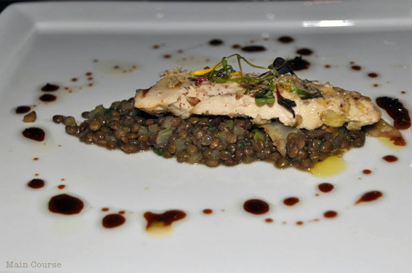 main course :: chicken supreme on a bed of puy lentils by chef david biron