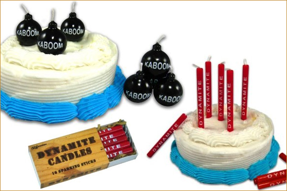 kaboom and dynamite birthday candles