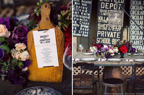 pink and fig wedding photo shoot at Keys Creek Lavender Farm :: as seen on snippet and ink