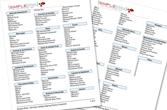 A Printable Holiday Baking Pantry Checklist At Home With Kim Vallee