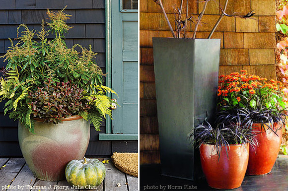 fall Halloween planters for your front door
