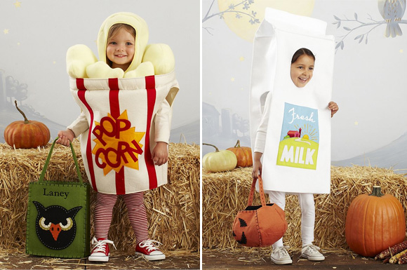 popcorn and milk :: food Halloween costumes for kids
