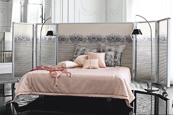 jean-paul gaultier's bedroom furniture :: bed and paravent