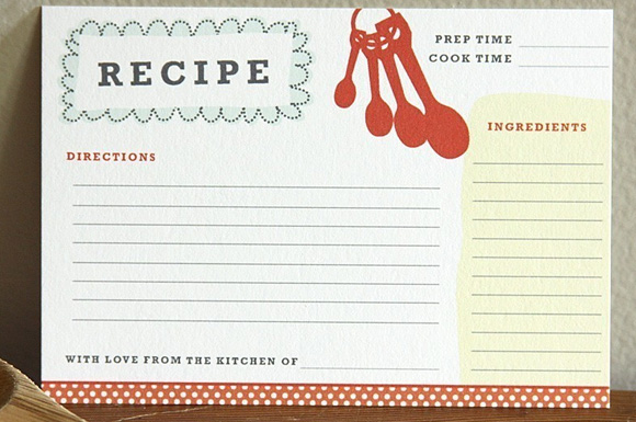 recipe cards with well-designed layout