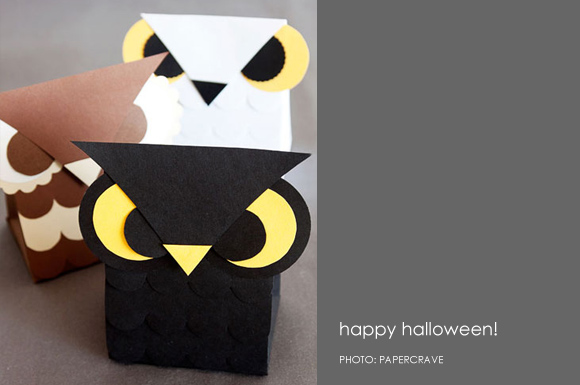 DIY Owl favor boxes for halloween