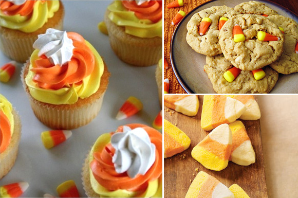 candy corn cupcake and cookie recipes for halloween