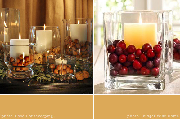 Thanksgiving Fruits and Nuts Centerpieces