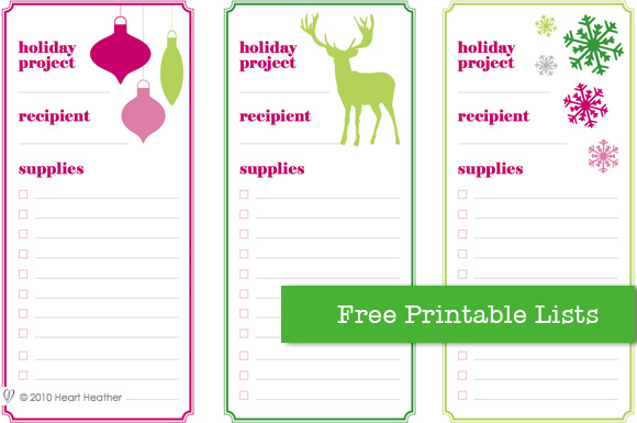 free printable project list designed by heart heather