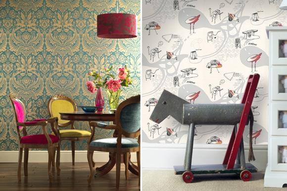 Cool Wallpapered Rooms - At Home with Kim Vallee