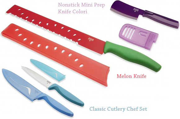 kuhn rikon's colored cooking knife collection