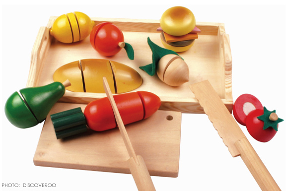 Wooden Fruits & Vegetables Deli Tray Set
