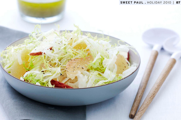 grapefruit, fennel and apple salad with a grapefruit dressing