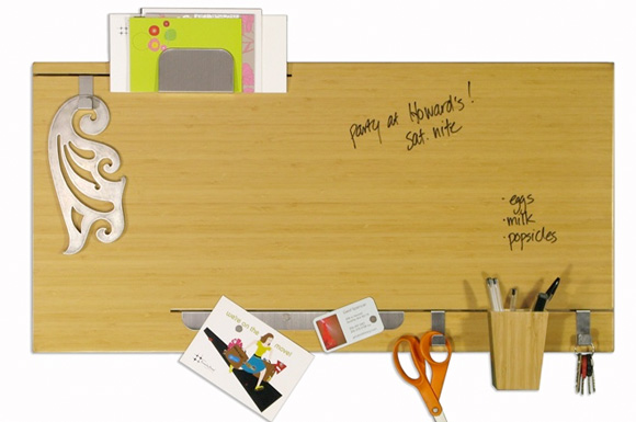 bamboo magnet dry-erase board with channels