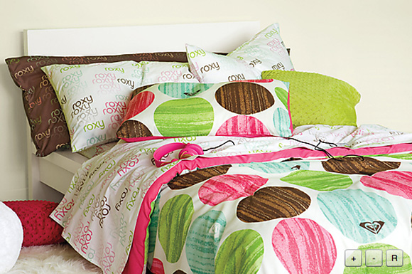 roxy pop goes the polka dot comforter, pillowcases and sheets