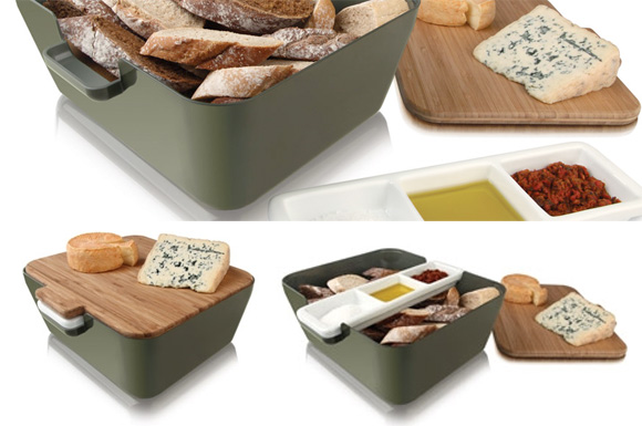vacuvin bread and dip serving ware