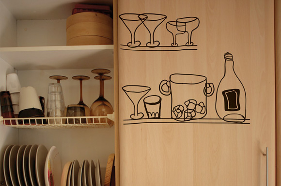 cocktail bar ware wall decals