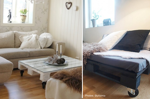 wood pallet reuse table lounge day bed