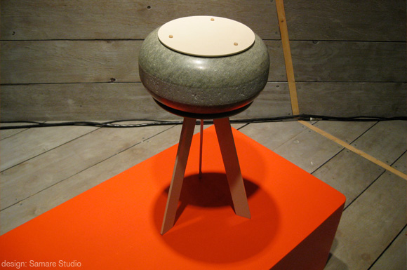 curling side table by samare studio
