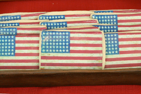 Vintage US flag Cookies for the fourth of july