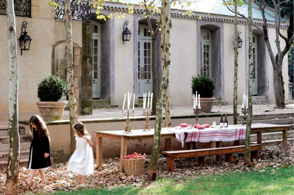 french style alfresco dining