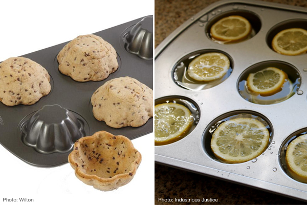 muffin tin ice cube tray cookie bowl