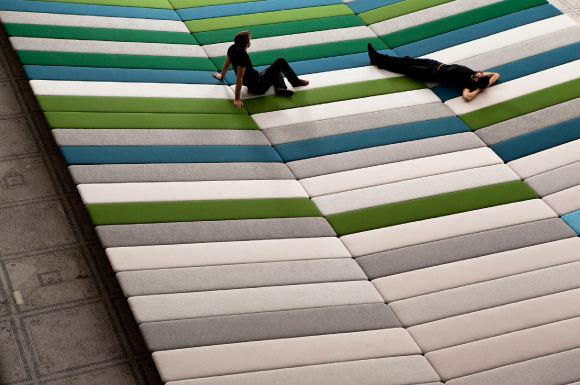 Textile Field installation by ronan and erwan bouroullec