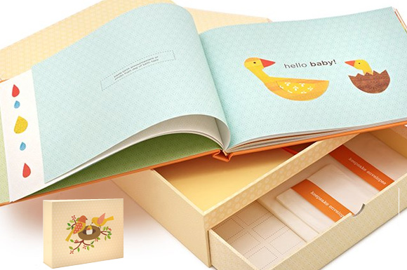 Deluxe Baby Book with Memory Box by petit collage