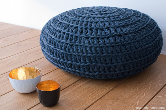 knitted pouf by nanahome