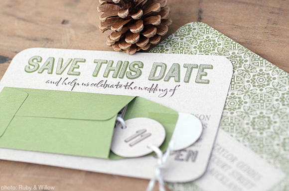 save this date card ryan and leslie wedding