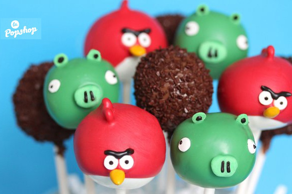 angry birds cake pops