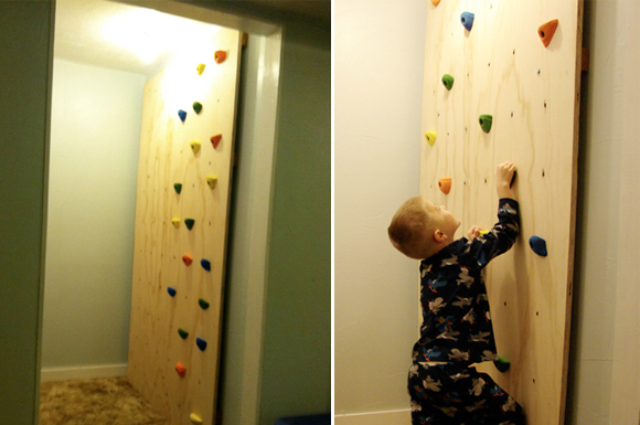 diy climbing wall kids indoor