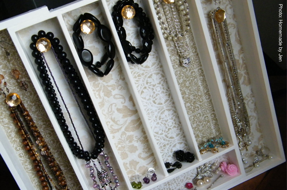 jewelry organizer diy cutlery tray