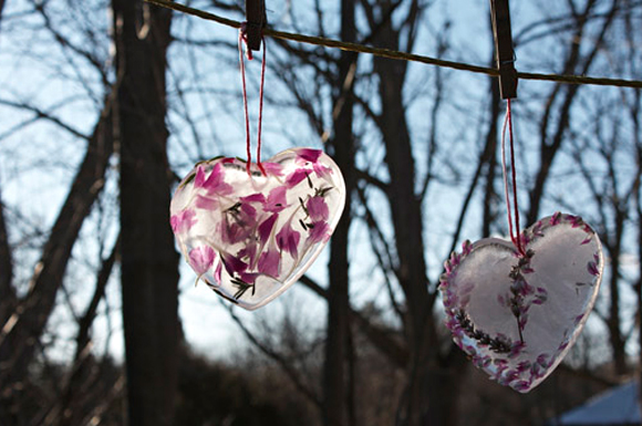 poppytalk diy winter outdoor decoration heart