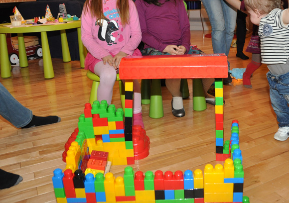 kid's castle built  in lego