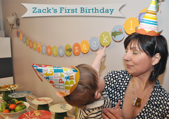zack 1st birthday with Kim Vallee
