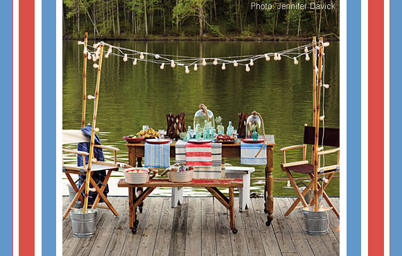 southern living fourth of july table by the lake