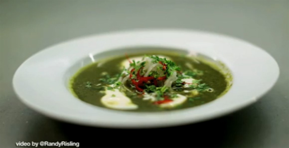 garnish a soup with greek yogurt video