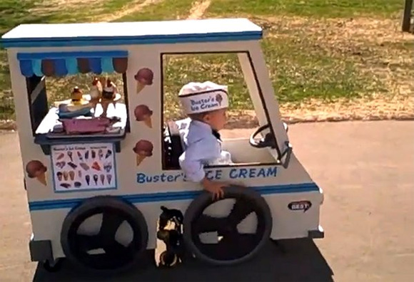 halloween costume for kids in a wheel chair ice cream truck