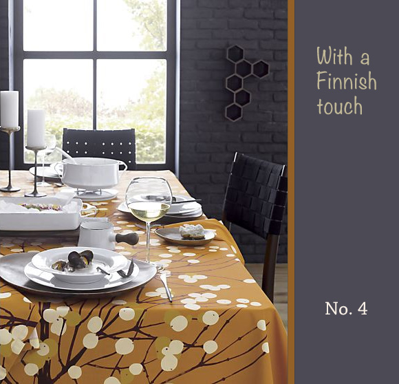 thankgiving table with a modern Finnish touch