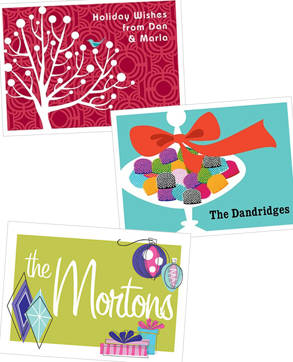 modern holiday greeting cards