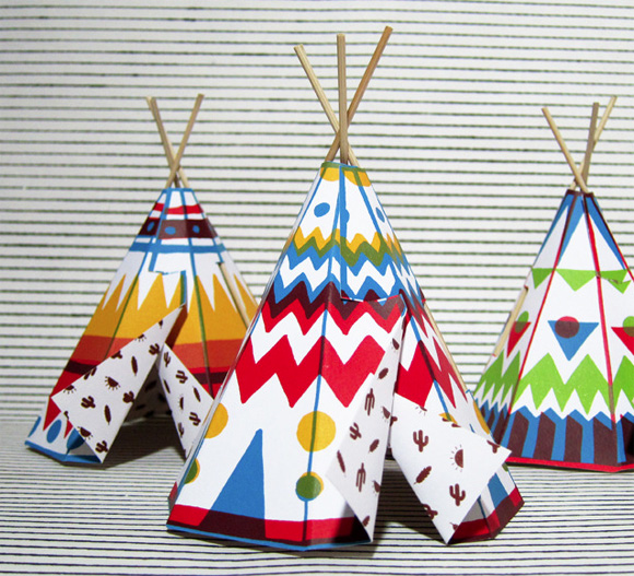 make your own paper tipi toy